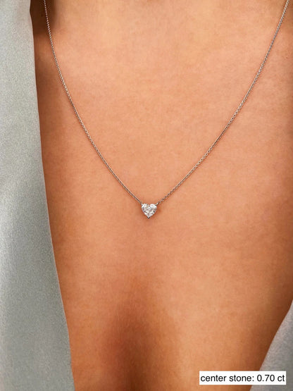 0.7 CT Heart Shape Diamond Necklace