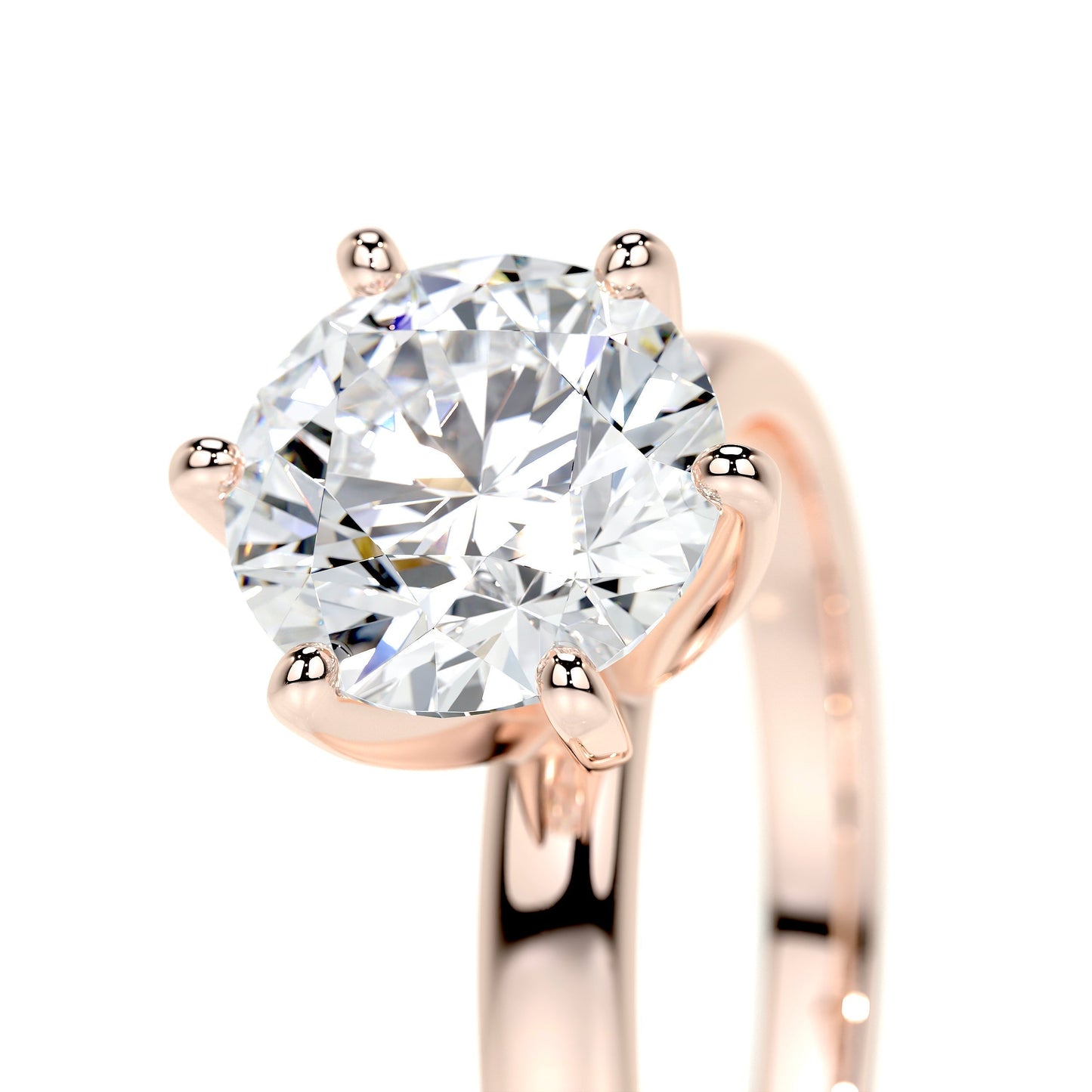 2.0 CT Round Solitaire CVD E/VS2 Diamond Engagement Ring