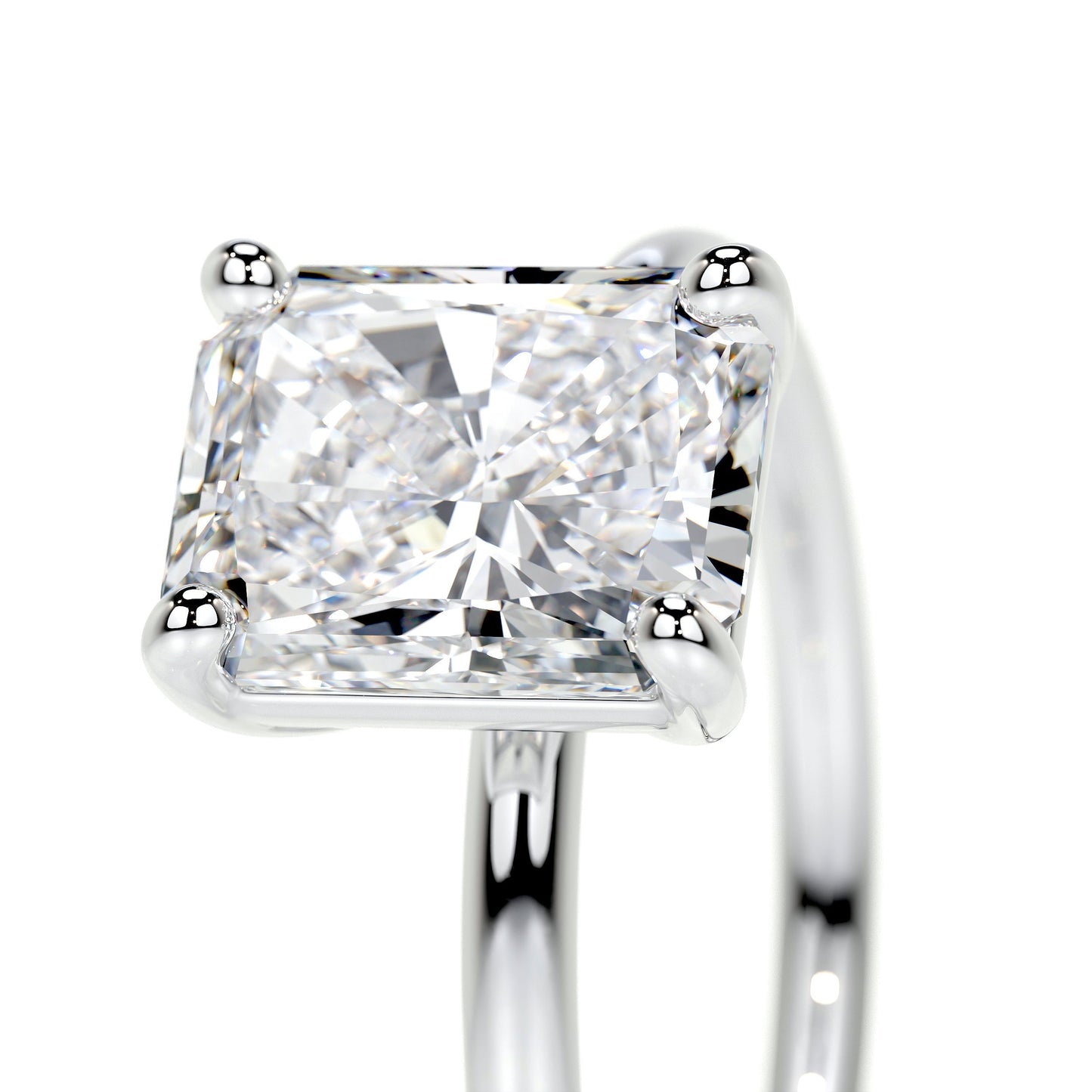 2.0 CT Radiant Solitaire CVD E/VS2 Diamond Engagement Ring