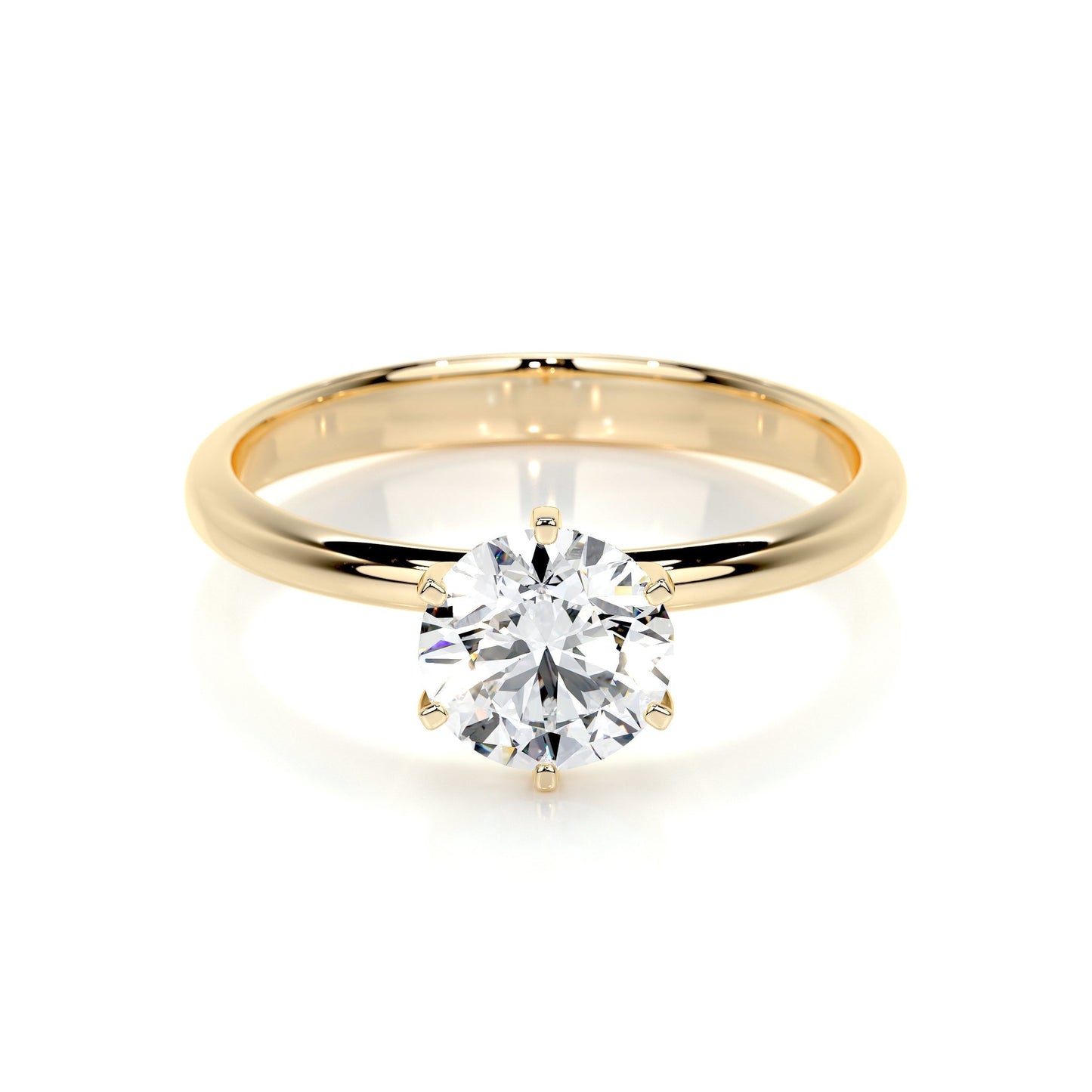 1.0 CT Round Solitaire CVD E/VS2 Diamond Engagement Ring