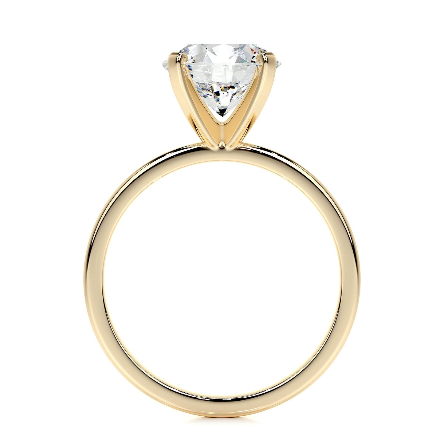 2.0 CT Round Solitaire CVD E/VS2 Diamond Engagement Ring