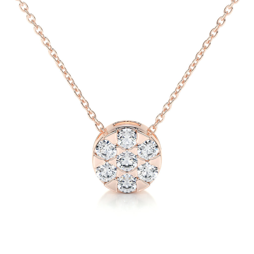 0.50 TCW Round CVD F/VS Diamond Necklace