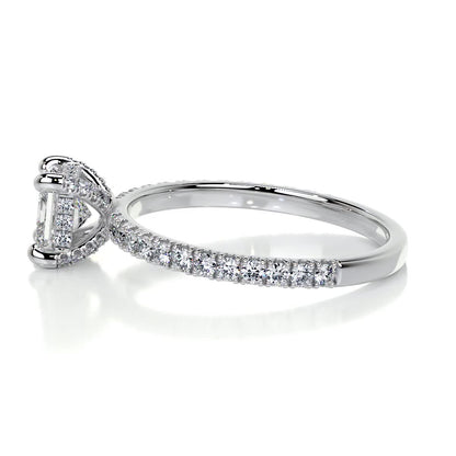 1.05 CT Radiant Hidden Halo CVD E/VS2 Diamond Engagement Ring