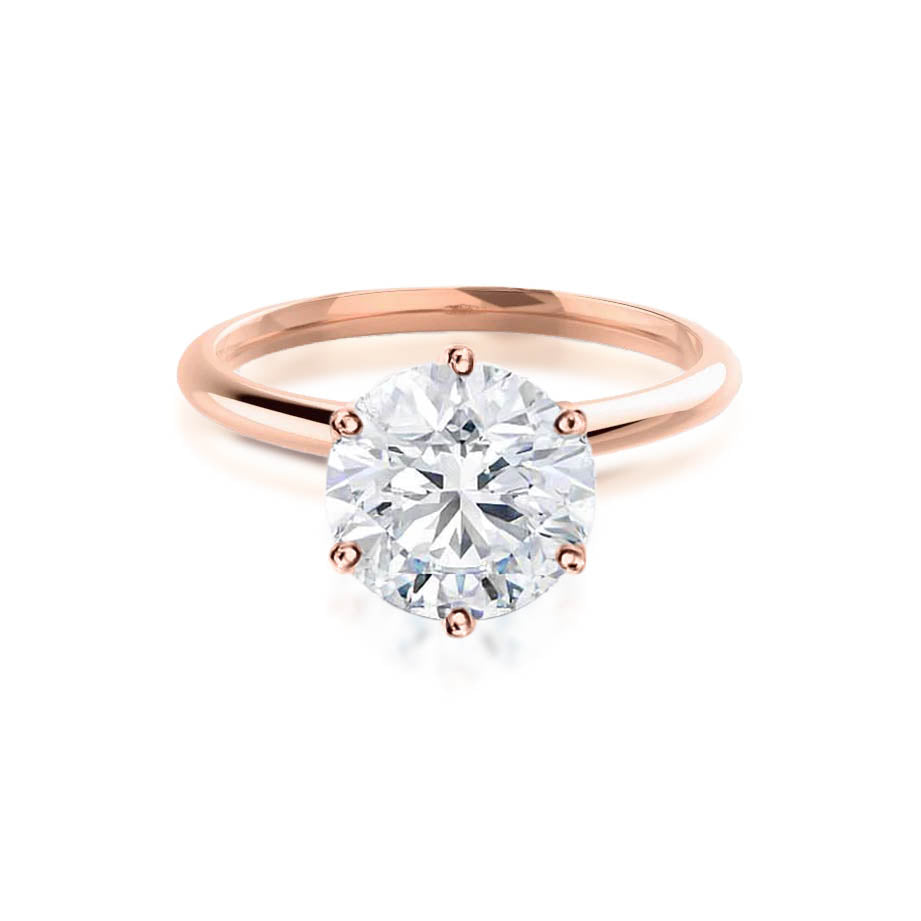 2.50 CT Round Solitaire CVD E/VVS1 Diamond Engagement Ring