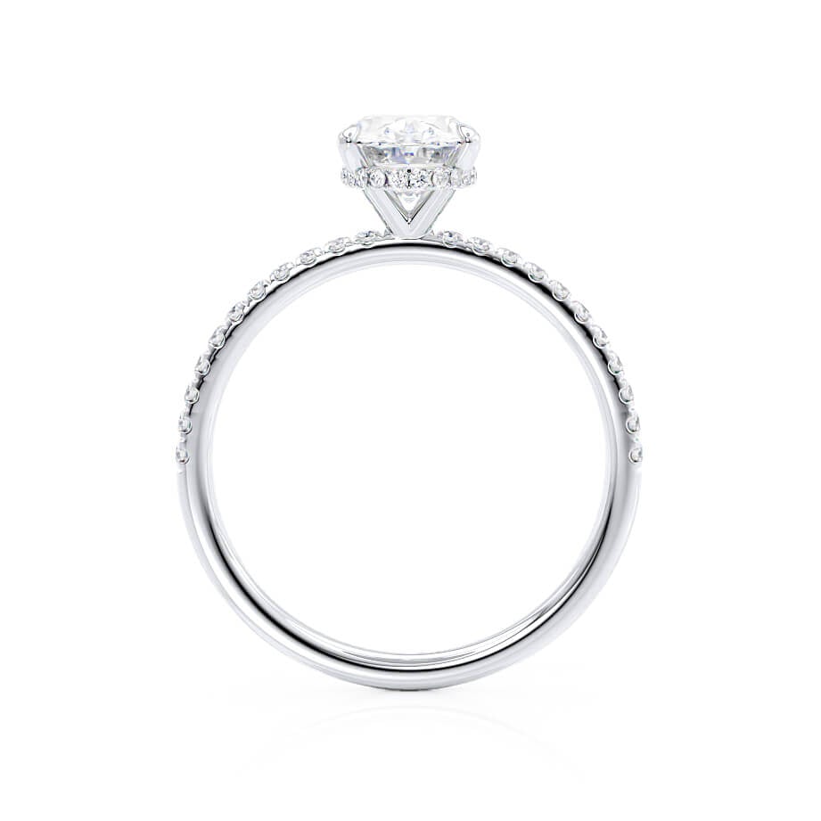 1.50 CT Oval Hidden Halo CVD G/VVS2 Diamond Engagement Ring