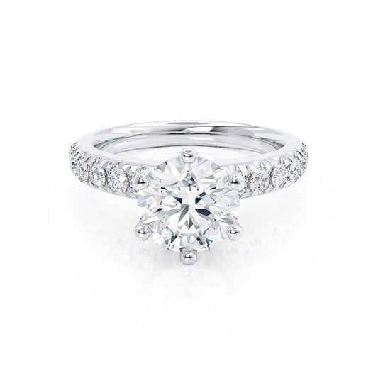 1.90 CT Round Solitaire CVD E/VS2 Diamond Engagement Ring