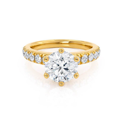 1.90 CT Round Pave Setting CVD E/VS1 Diamond Engagement Ring