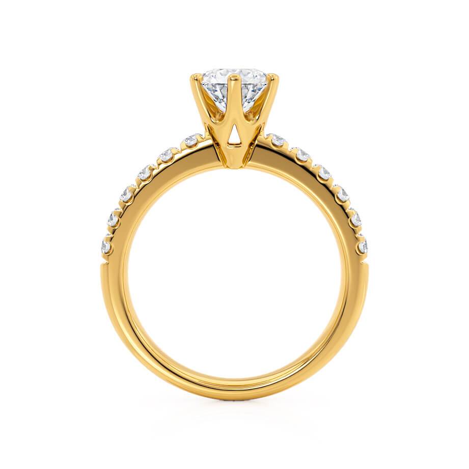 1.90 CT Round Pave Setting CVD E/VS1 Diamond Engagement Ring
