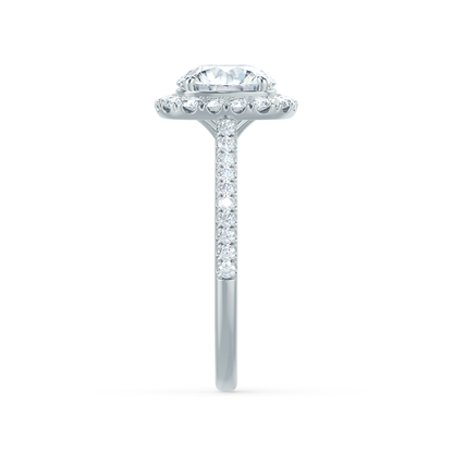 1.20 CT Cushion Halo CVD E/VVS2 Diamond Engagement Ring