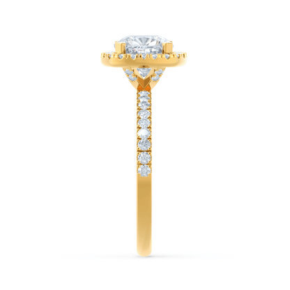 1.30 CT Cushion Halo CVD E/VS2 Diamond Engagement Ring