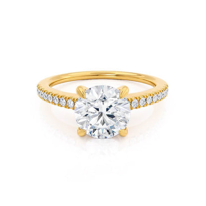 1.20 CT Round Pave Setting CVD E/VVS1 Diamond Engagement Ring