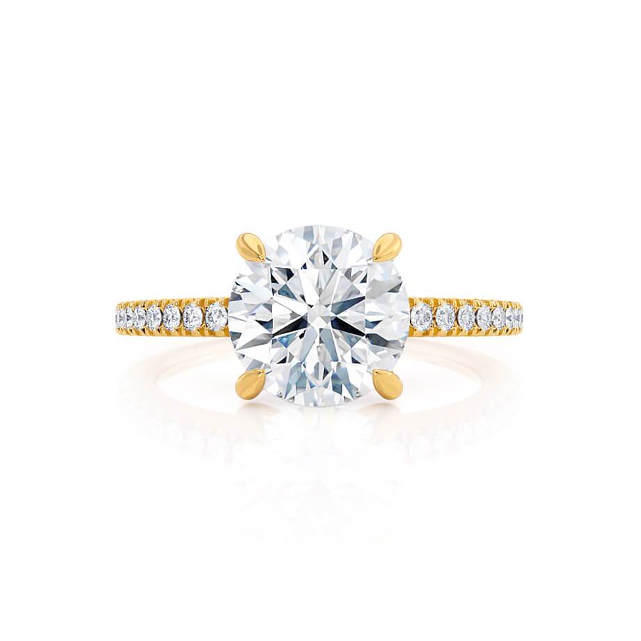 1.20 CT Round Pave Setting CVD E/VVS1 Diamond Engagement Ring