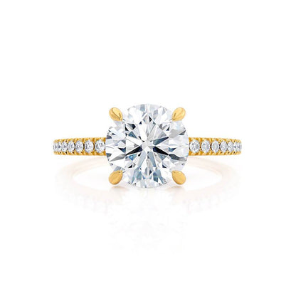 1.20 CT Round Pave Setting CVD E/VVS1 Diamond Engagement Ring