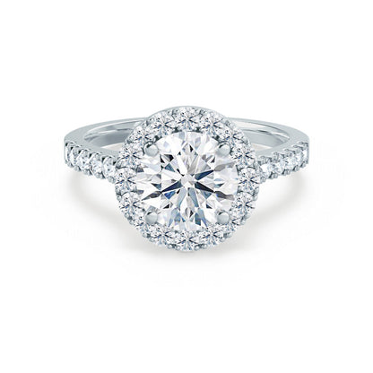 1.00 CT Round Halo CVD G/VS2 Diamond Engagement Ring