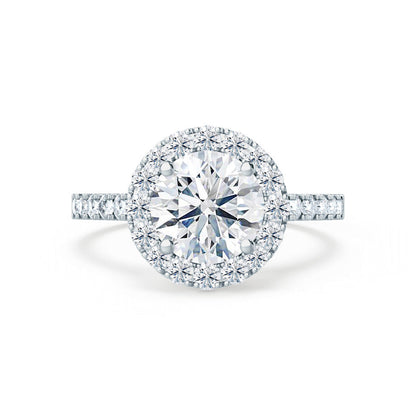 1.00 CT Round Halo CVD G/VS2 Diamond Engagement Ring