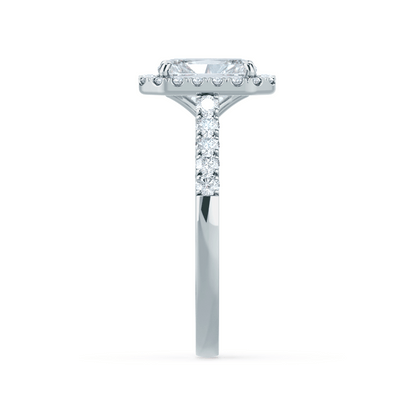 1.20 CT Radiant Halo CVD F/VVS2 Diamond Engagement Ring