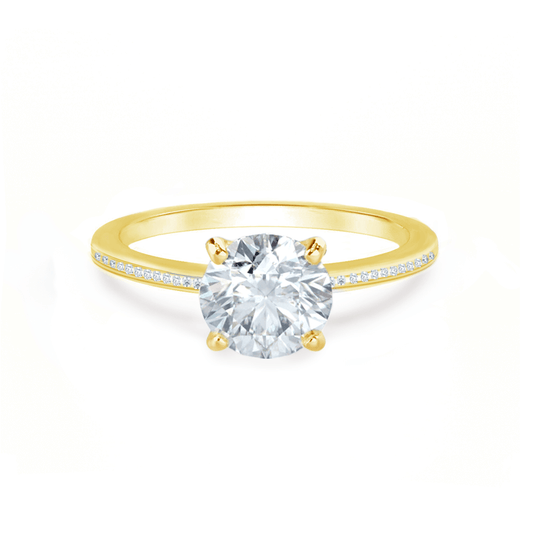 1.20 CT Round Solitaire CVD E/VS1 Diamond Engagement Ring