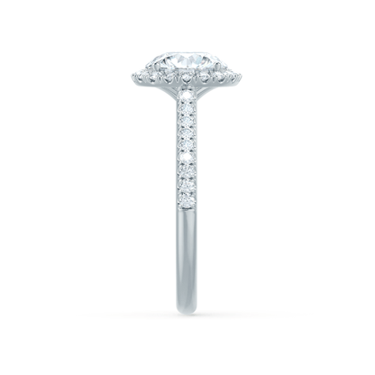 1.0 CT Round Halo CVD G/VS1 Diamond Engagement Ring