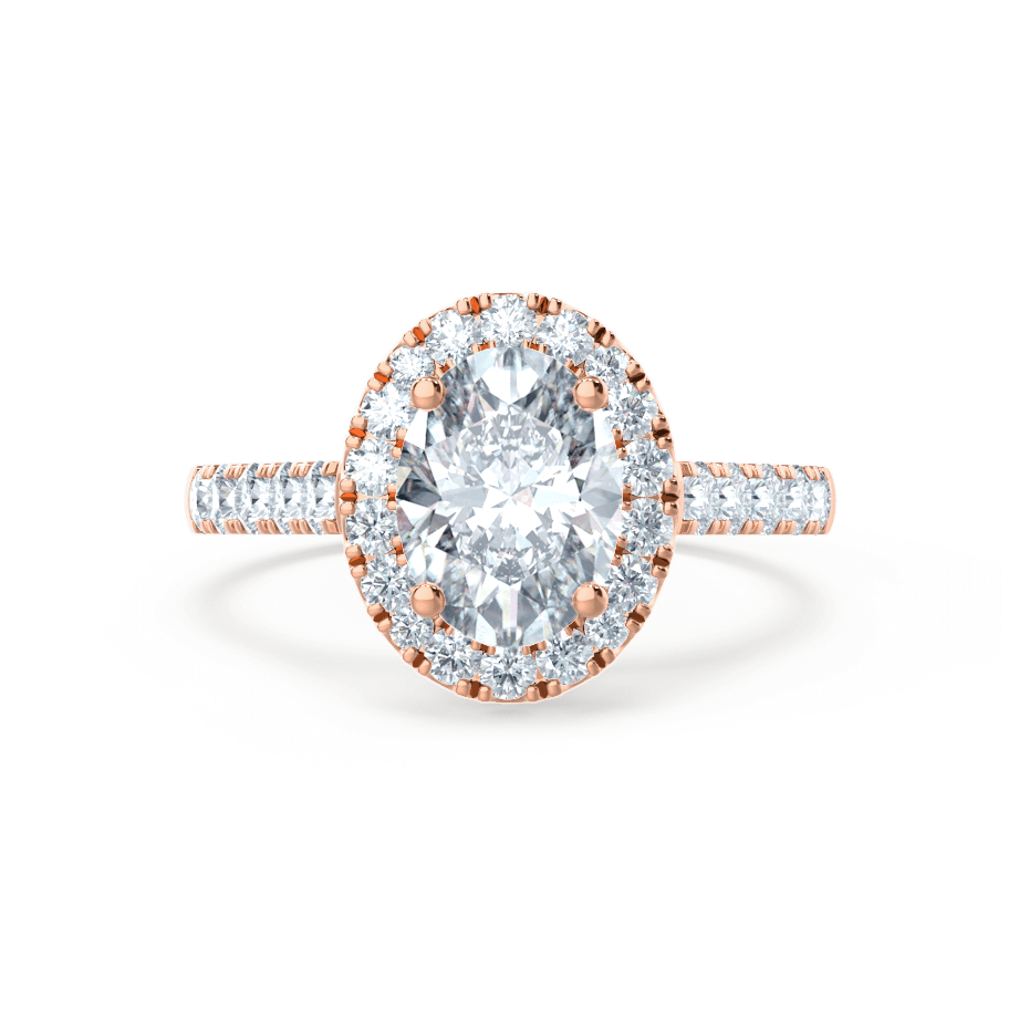 1.50 CT Oval Halo CVD G/VVS1 Diamond Engagement Ring