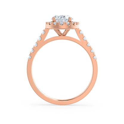 1.50 CT Oval Halo CVD G/VVS1 Diamond Engagement Ring