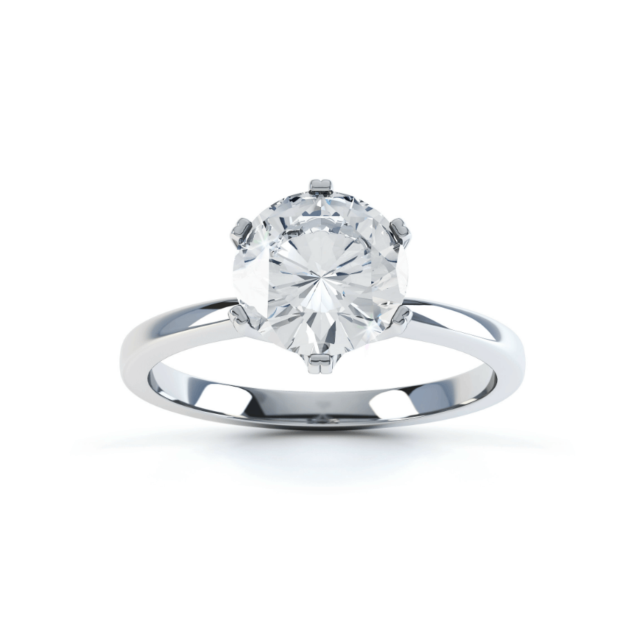 1.0 CT Round Solitaire CVD F/VS2 Diamond Engagement Ring