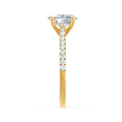 1.50 CT Oval Pave Setting CVD G/VS2 Diamond Engagement Ring