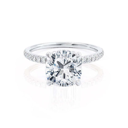 2.50 CT Cushion Hidden Halo CVD F/VS1 Diamond Engagement Ring