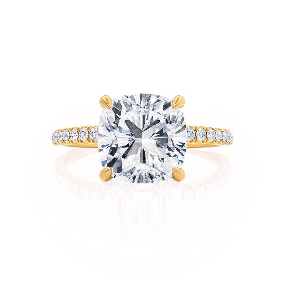 2.50 CT Cushion Hidden Halo CVD F/VS1 Diamond Engagement Ring