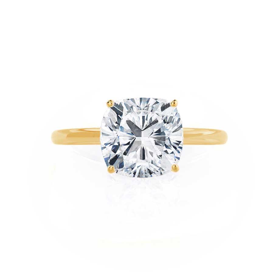 2.0 CT Cushion Solitaire CVD F/VVS2 Diamond Engagement Ring