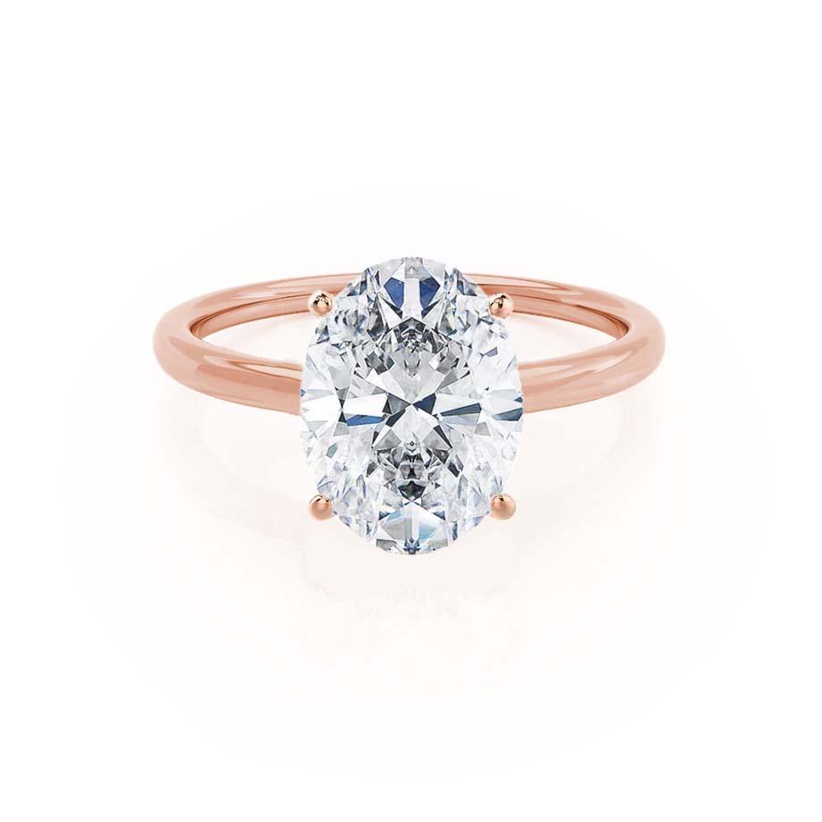 0.90 CT Oval Solitaire CVD F/VVS2 Diamond Engagement Ring