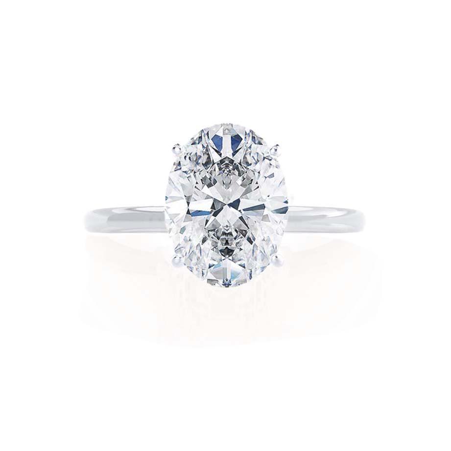 1.0 CT Oval Solitaire CVD G/VVS1 Diamond Engagement Ring