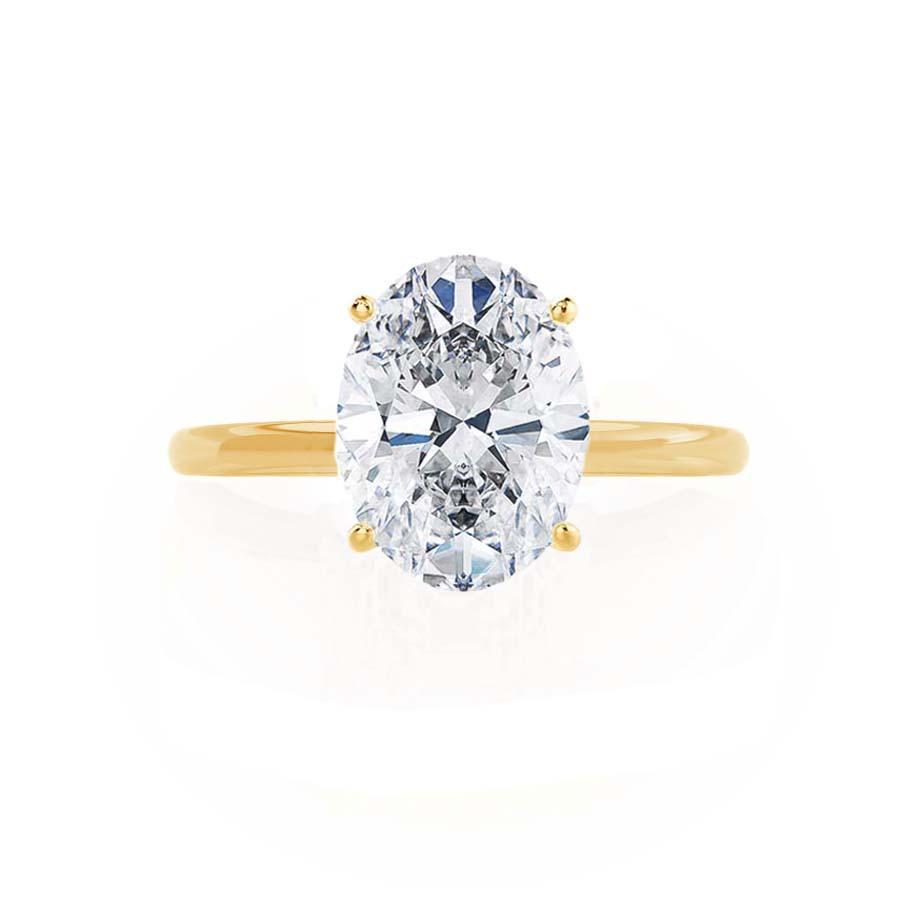 2.0 CT Oval Solitaire CVD E/VVS1 Diamond Engagement Ring