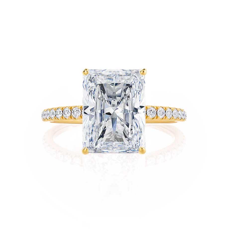 1.50 CT Radiant Pave Setting CVD G/VVS1 Diamond Engagement Ring