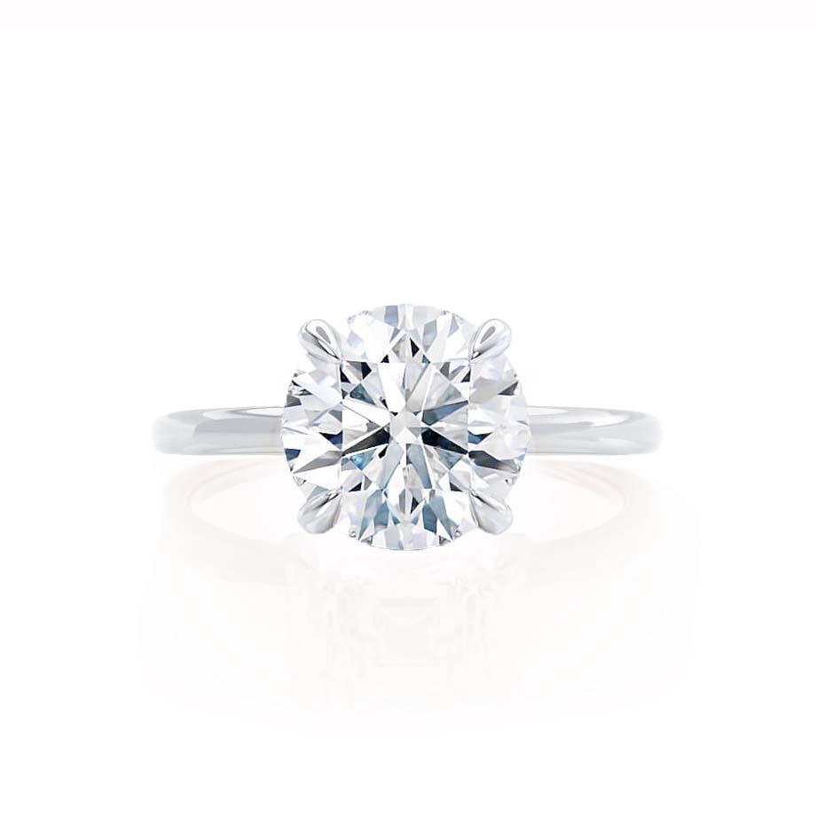 1.50 CT Round Hidden Halo CVD F/VS2 Diamond Engagement Ring