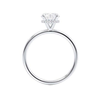 1.50 CT Round Hidden Halo CVD F/VS2 Diamond Engagement Ring