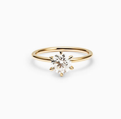 1.02 CT Round Solitaire CVD E/VS1 Diamond Engagement Ring