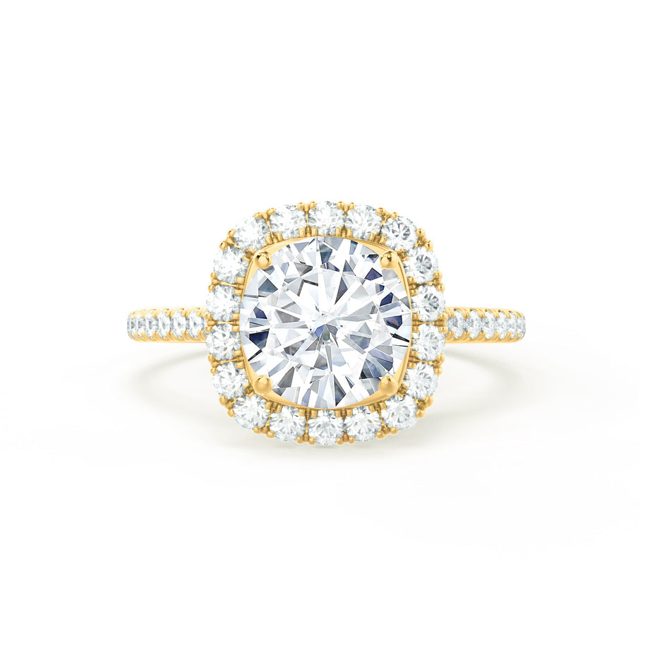 1.20 CT Round Halo CVD E/VVS2 Diamond Engagement Ring